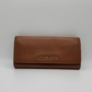 Michael Kors Brown Flat Slim Continental Wallet